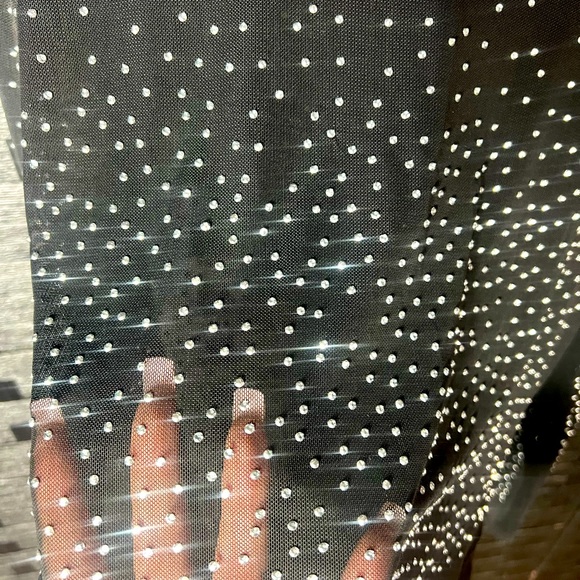 Sheer Rhinestone Body Suit - Large - Picture 6 of 6